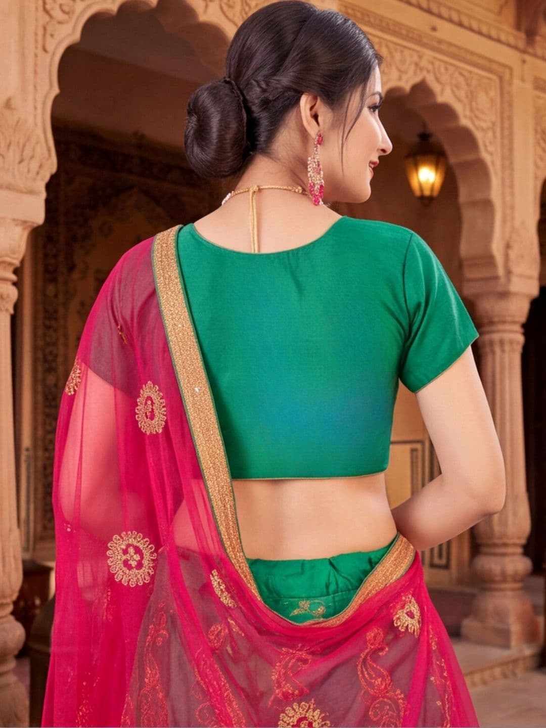 Mitera Semi-Stitched Lehenga & Unstitched Blouse With Dupatta thumbnail 5