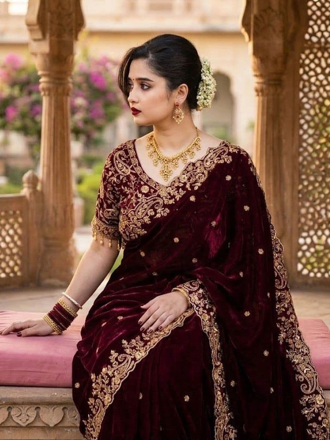 kantuba Zari Satin Banarasi Saree - view 1