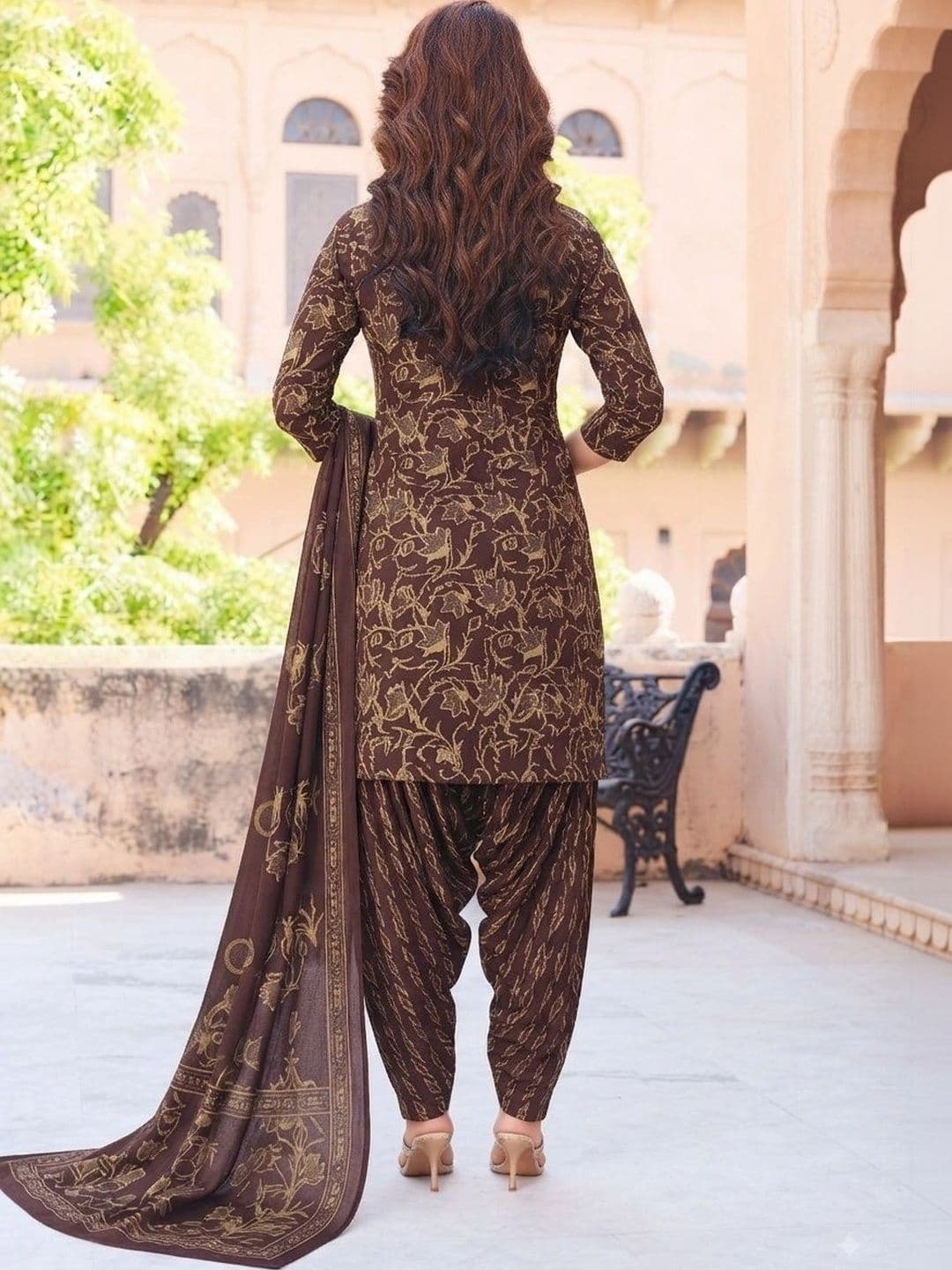 shree jeenmata collection Printed Pure Cotton Unstitched Dress Material thumbnail 4