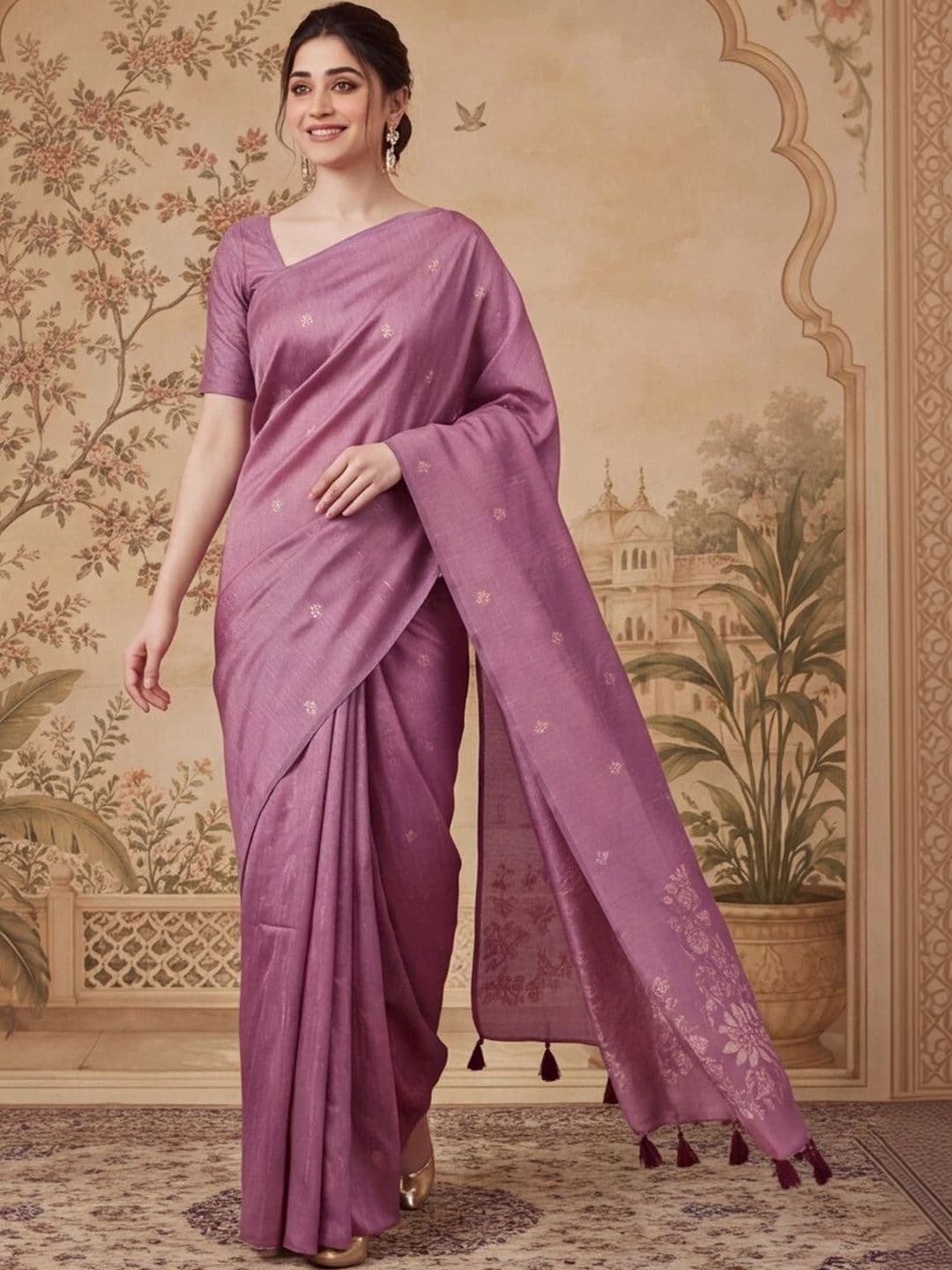 Jaipur Kurti Woven Design Zari Silk Cotton Fusion Banarasi Saree - view 1