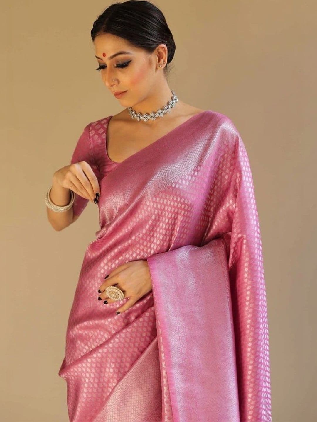 revika Woven Design Zari Art Silk Designer Kanjeevaram Saree thumbnail 2