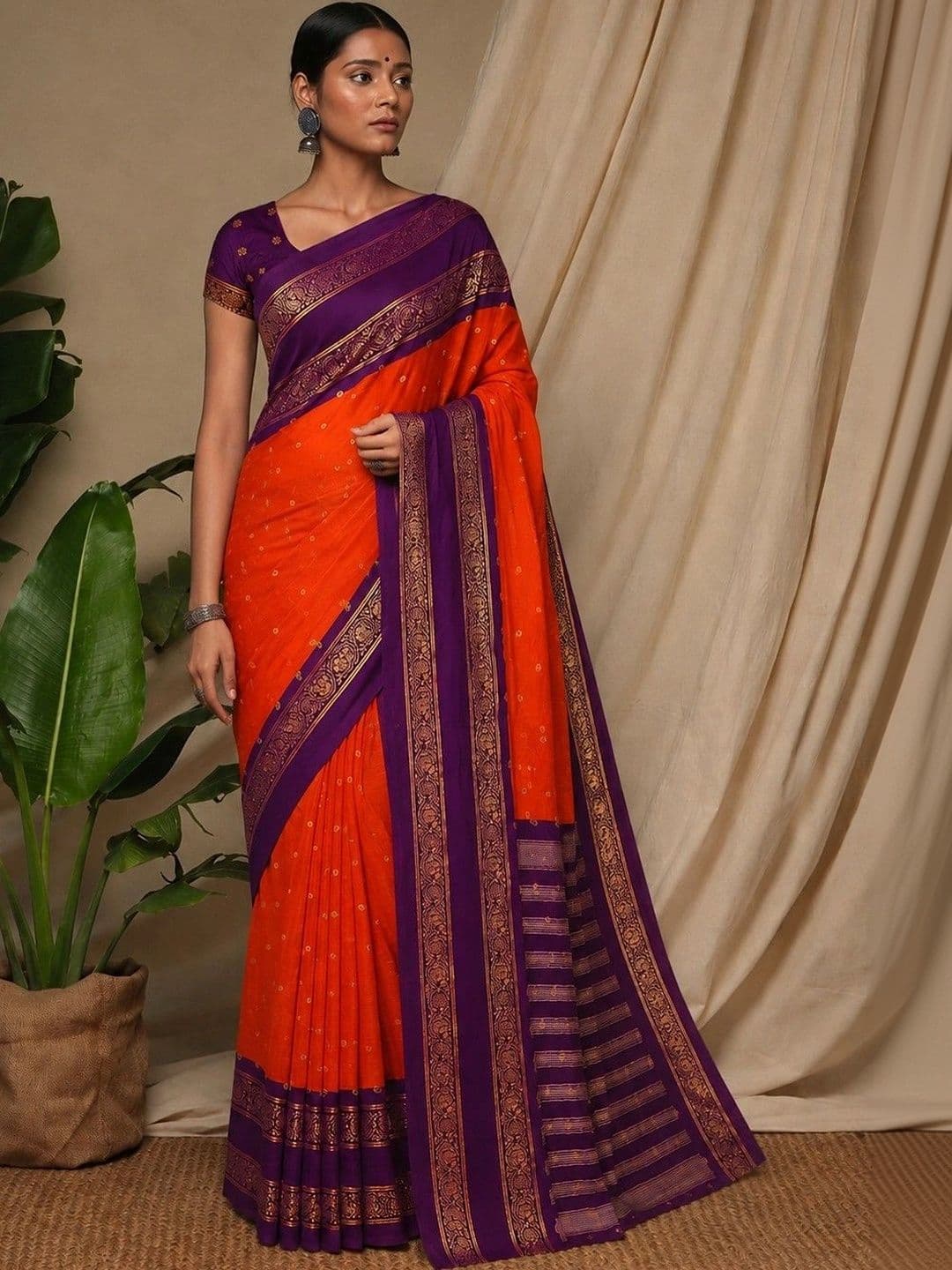 RegalDrapes Ethnic Motifs Zari Pure Georgette Saree thumbnail 4