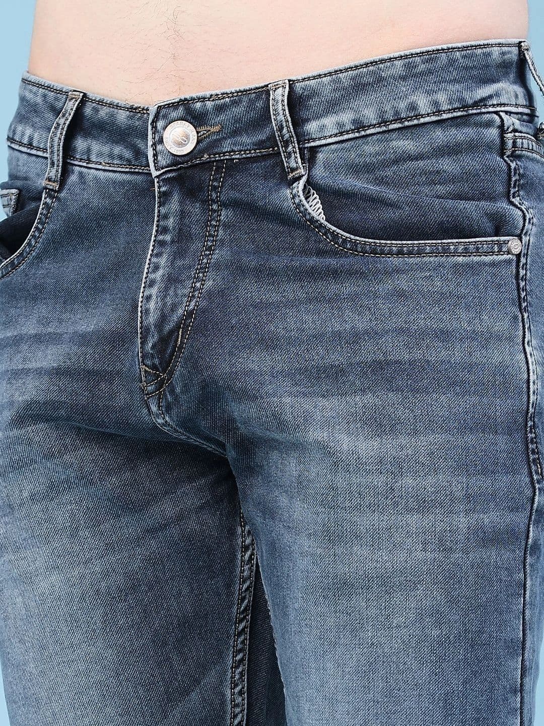 V-Mart Men Regular Fit Mid-Rise Low Distress Jeans thumbnail 5