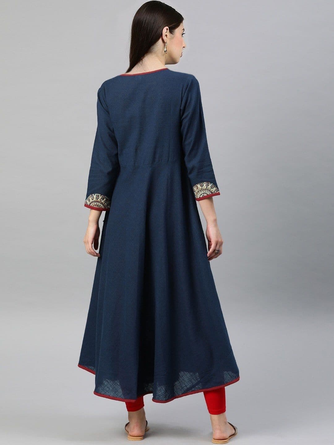 KALINI Ethnic Motifs Embroidered Angrakha Kurta thumbnail 2
