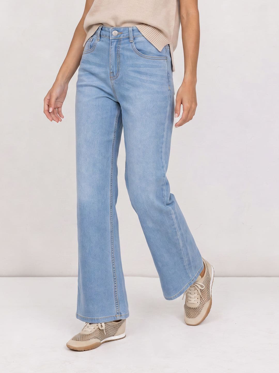 The Roadster Life Co. Women Wide Leg Fit Stretchable Jeans - view 1