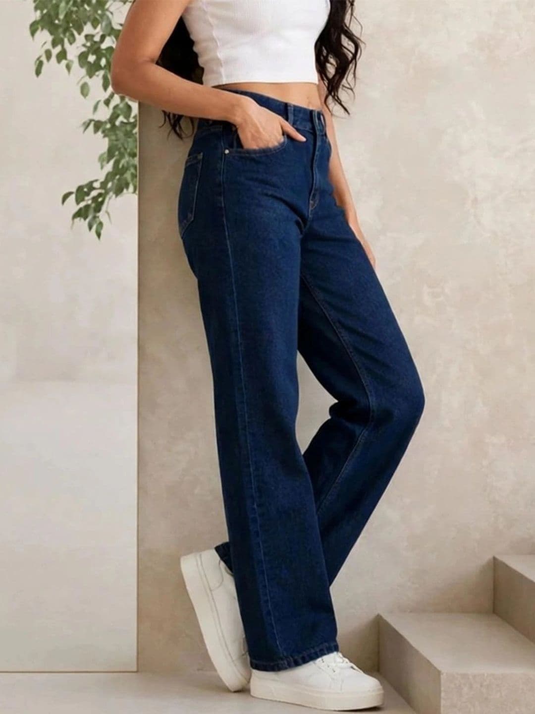 Mast & Harbour Women Classic Regular Fit Mid-Rise Stretchable Jeans thumbnail 3