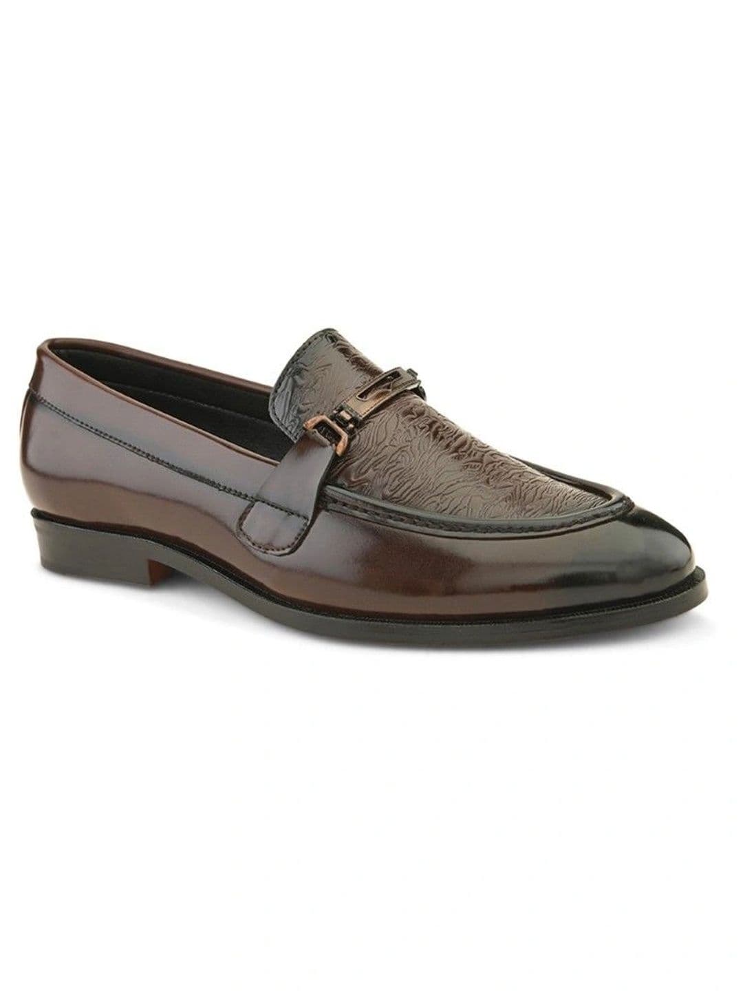 House of Pataudi Men Textured Loafers thumbnail 2