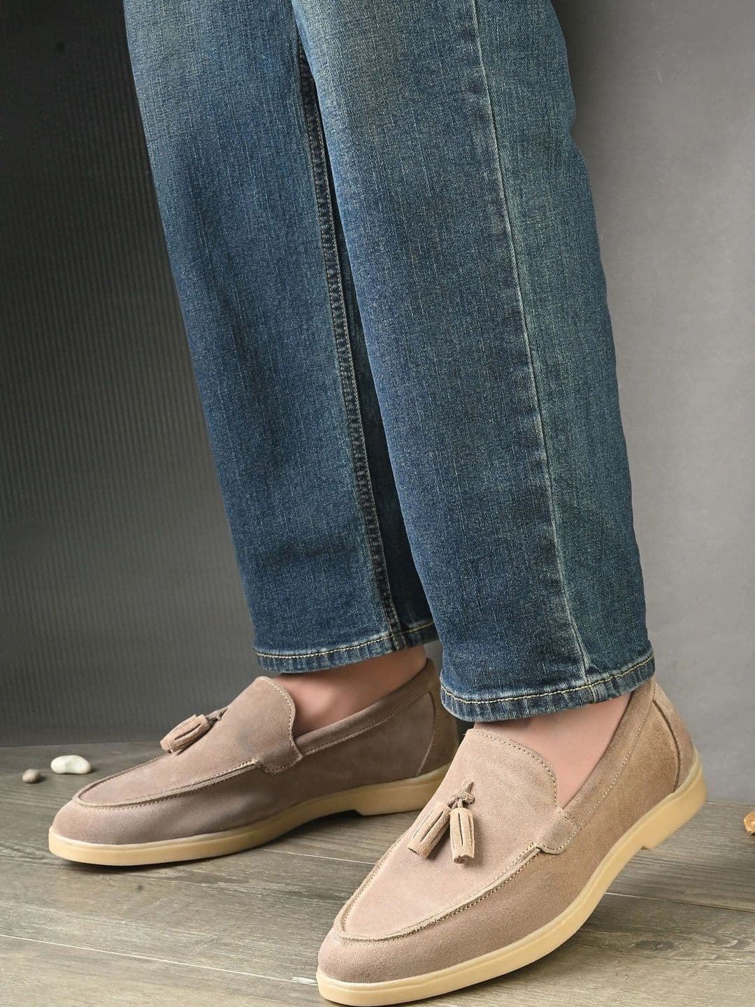 Lushwalk Men Suede Round Toe Slip-On Loafers Shoes - view 1
