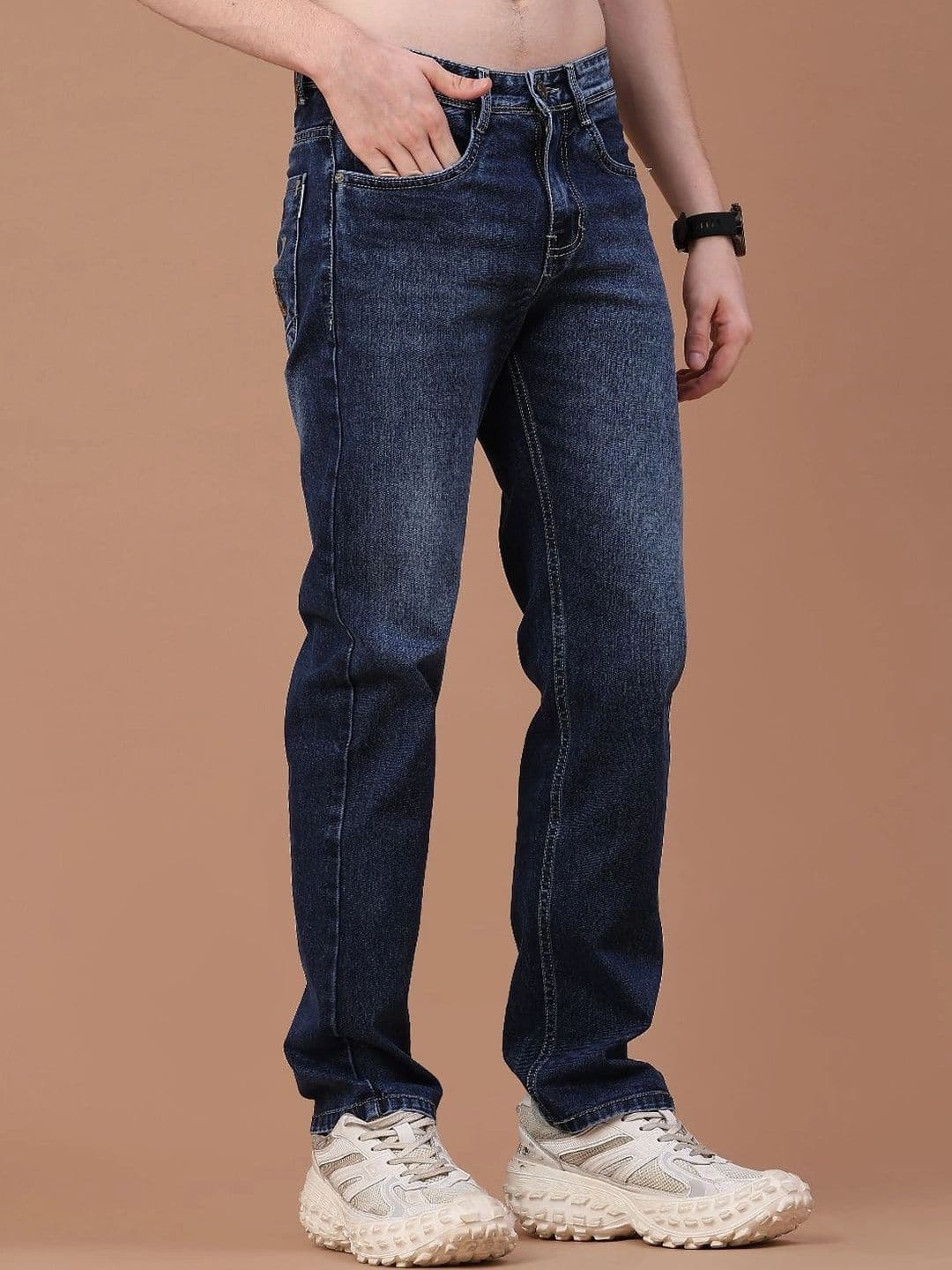 V-Mart Men Regular Fit Mid-Rise Low Distress Jeans thumbnail 5