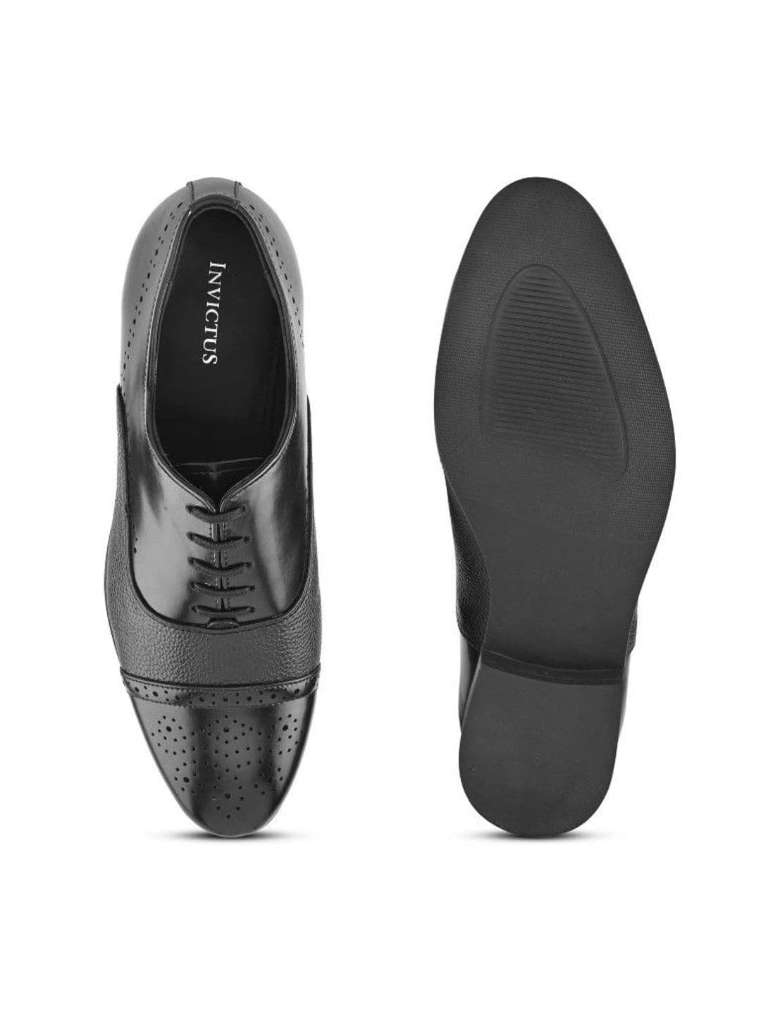 INVICTUS Men Textured Round Toe Lace-Ups Formal Oxfords Shoes thumbnail 5