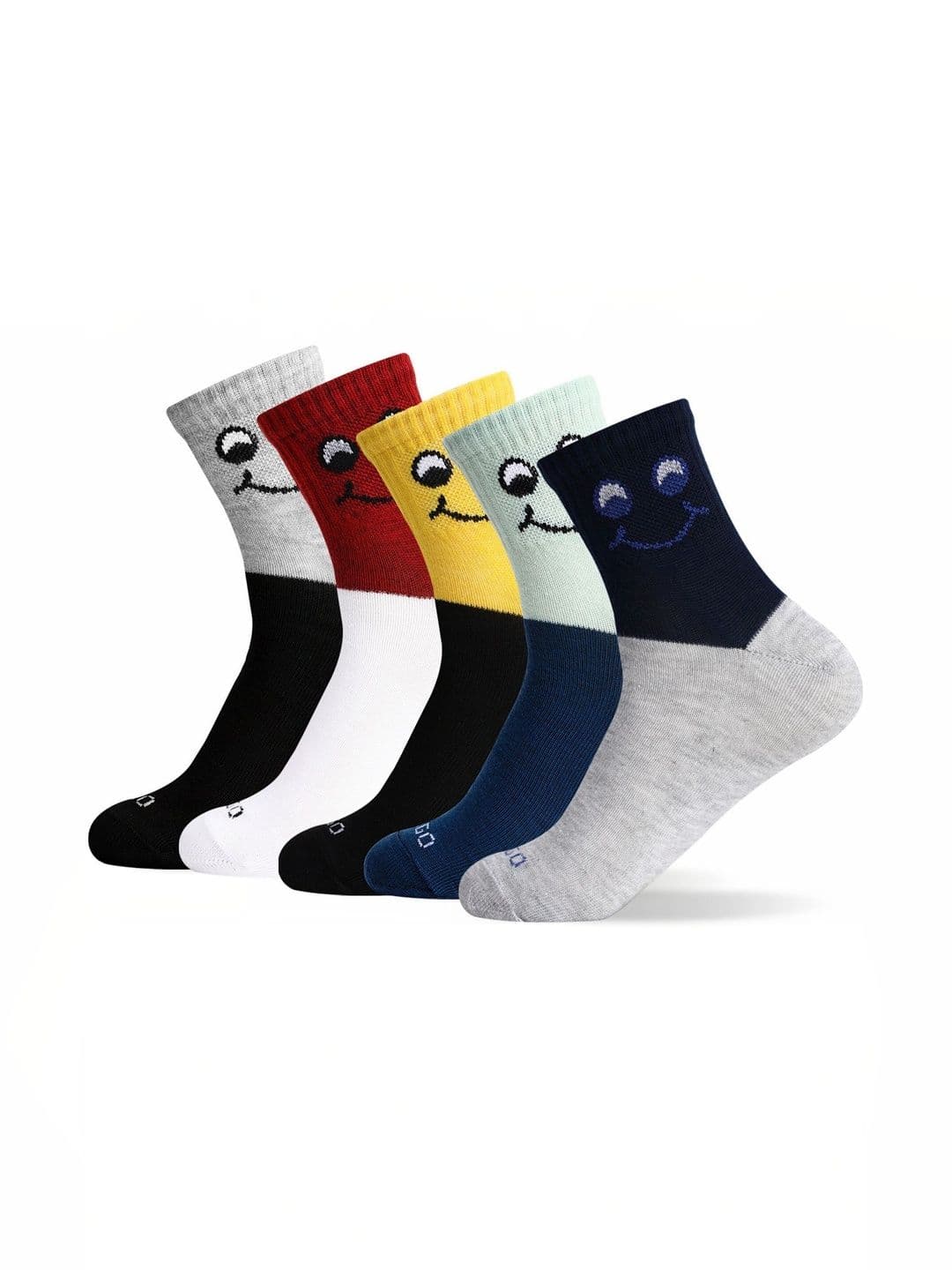 MERCEHIVE Men Pack of 5 Cotton Assorted Colourblocked Above Ankle Socks - view 1
