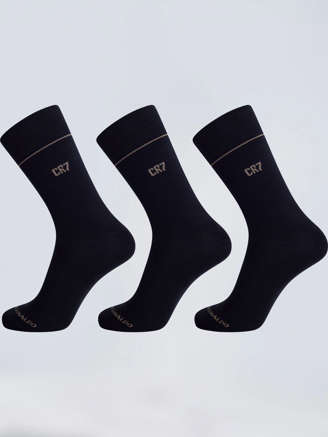 CR7 Cristiano Ronaldo Men Pack of 3 Cotton Assorted Patterned Calf Length Socks - view 1