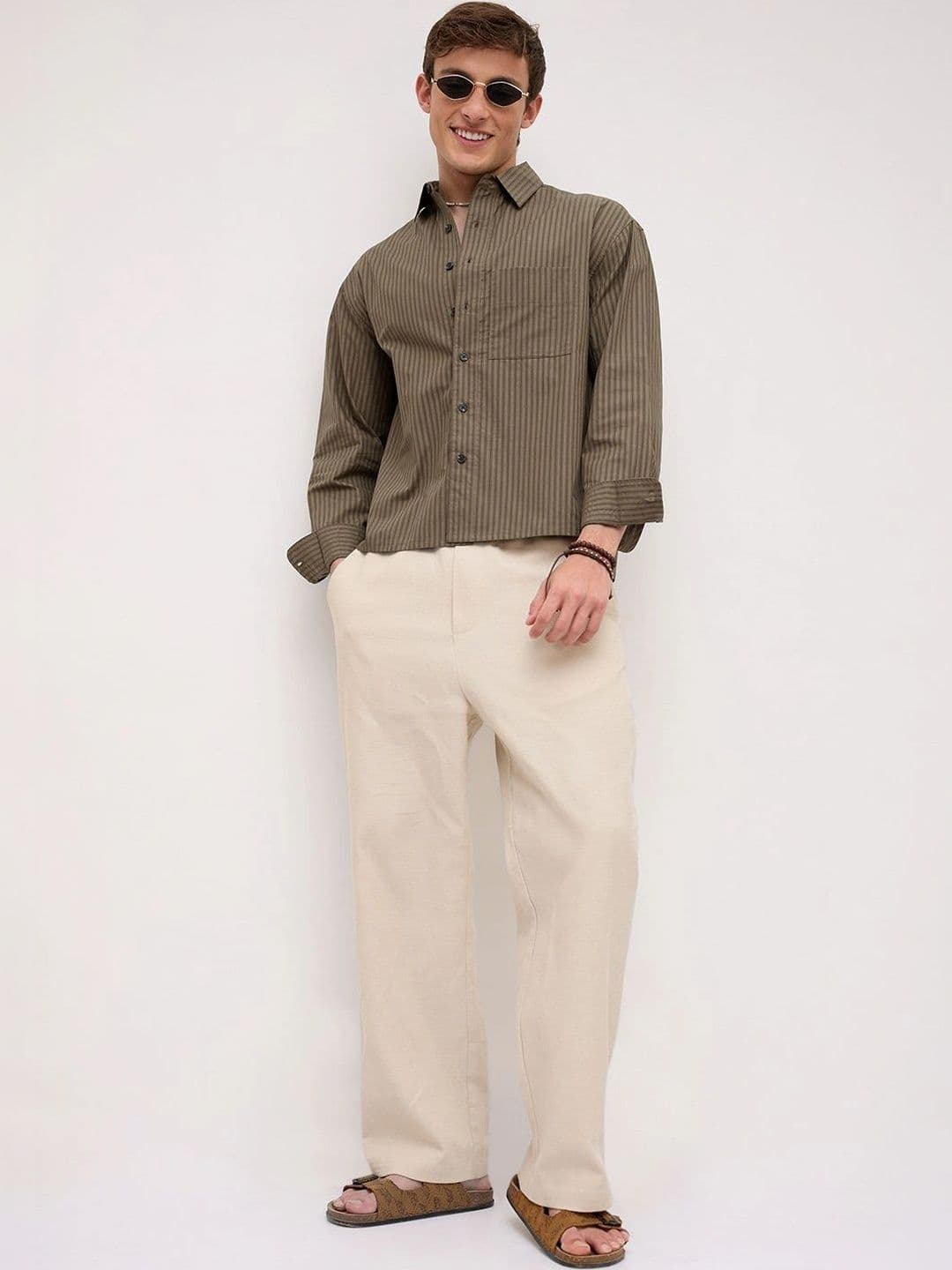 VASTRADO Men Classic Boxy Striped Casual Shirt thumbnail 7