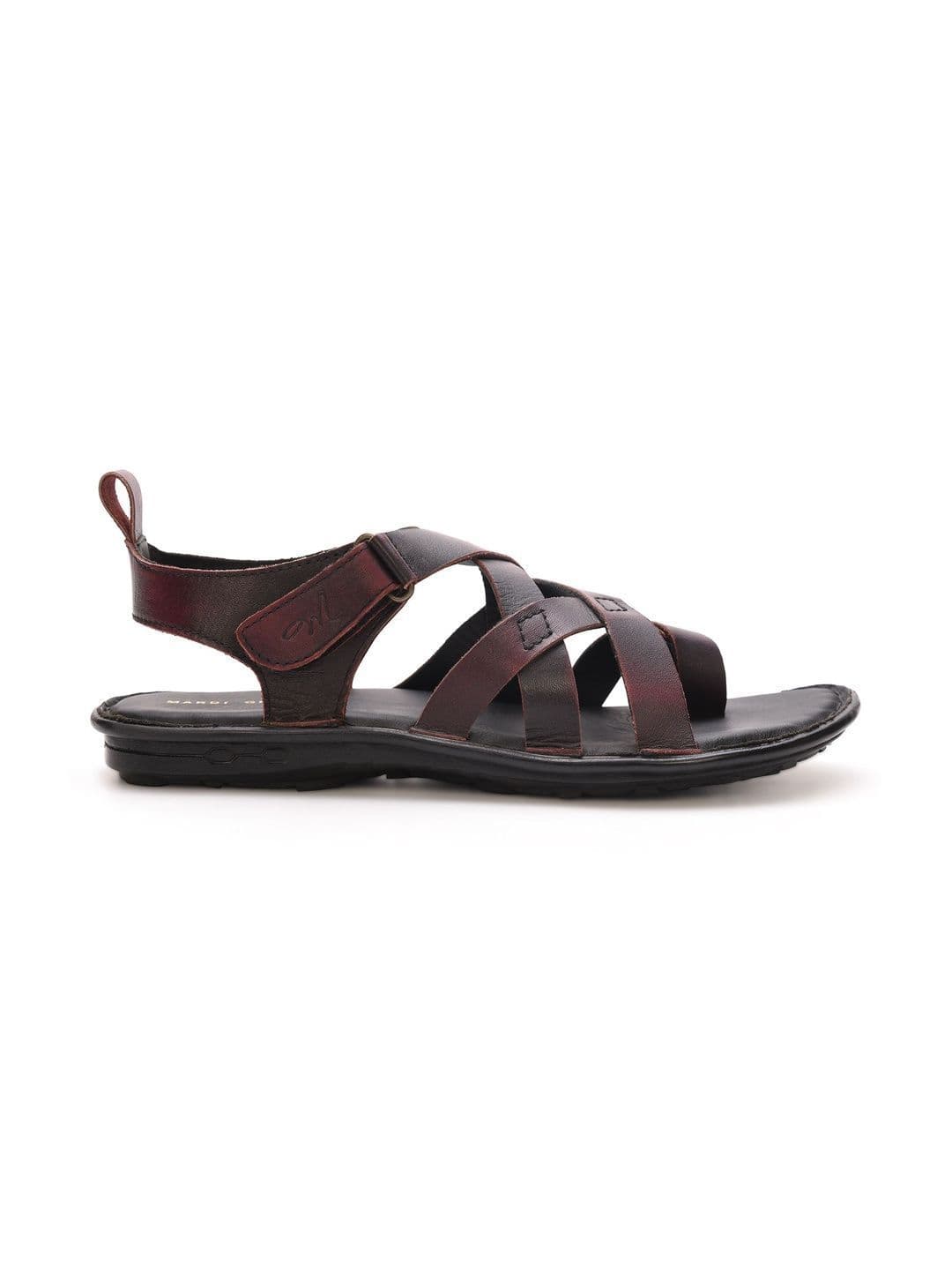 Mardi Gras Men Leather Comfort Sandals thumbnail 5