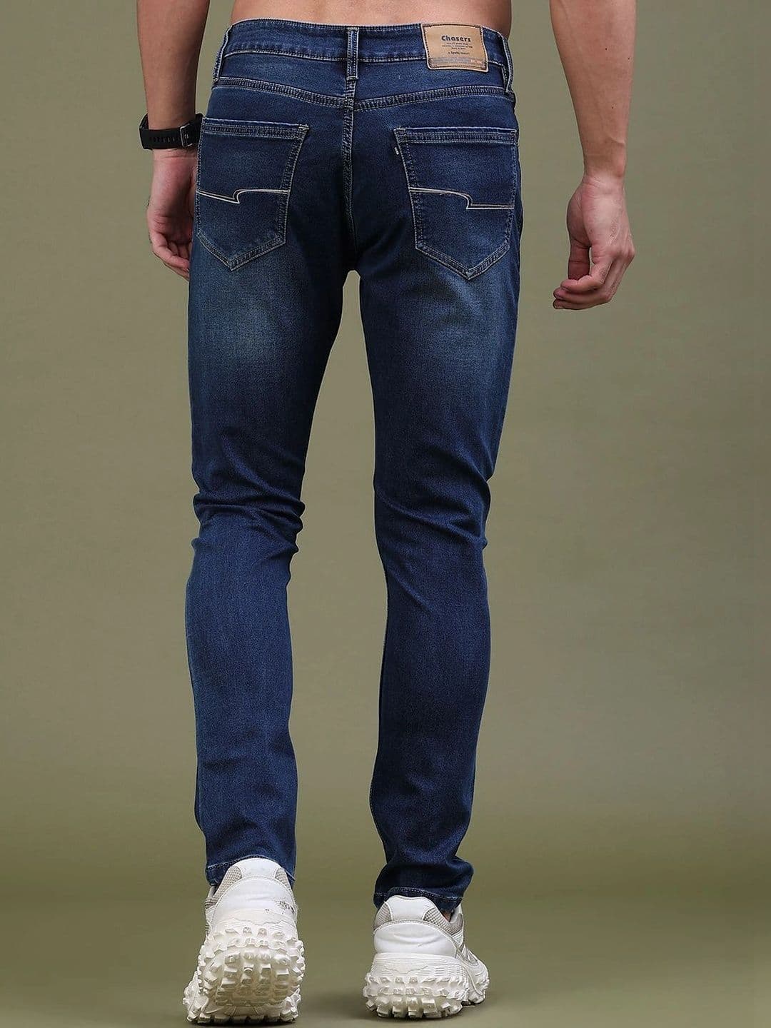 V-Mart Men Regular Fit Mid-Rise Low Distress Jeans thumbnail 2