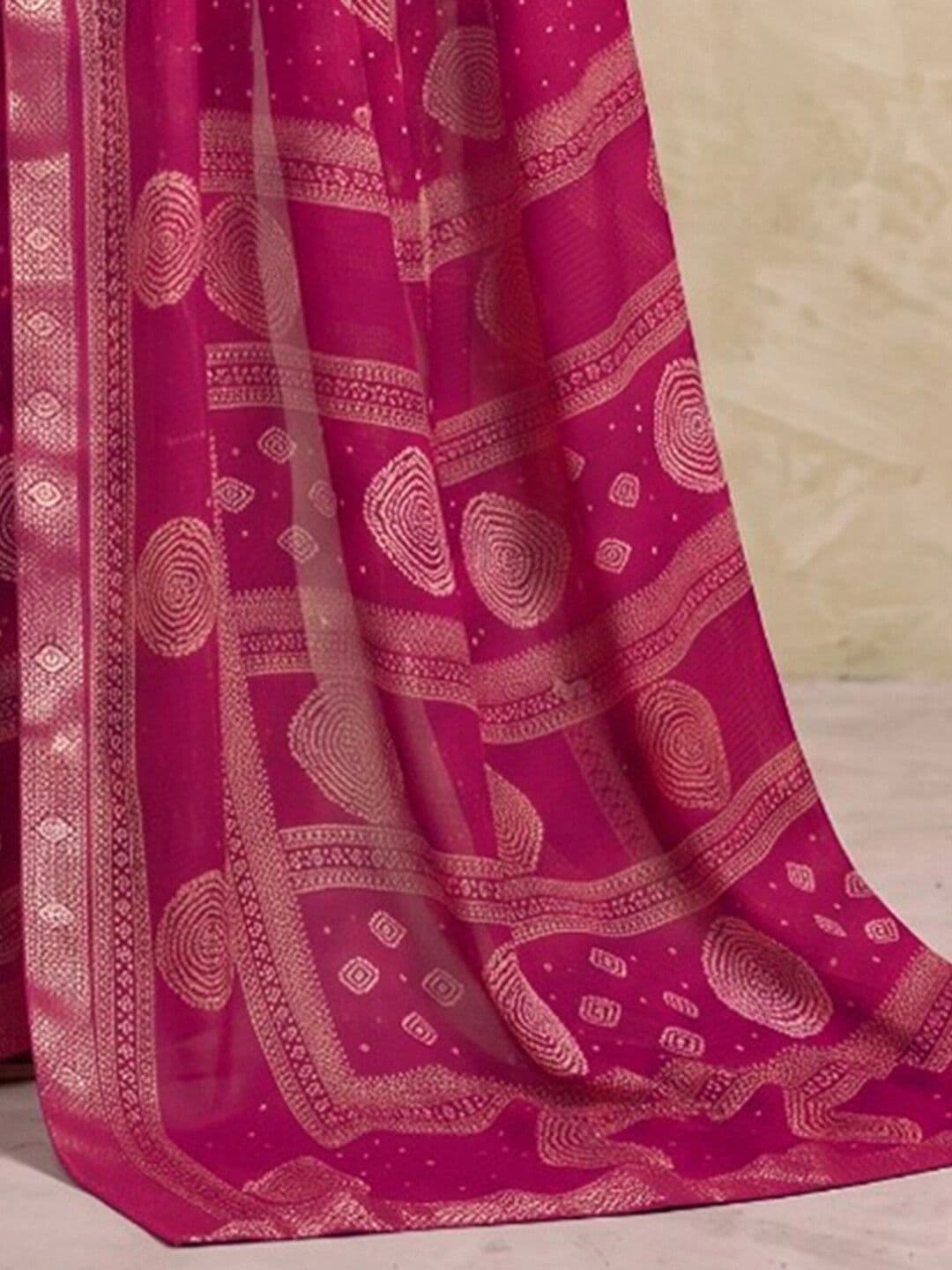 SAARA Ethnic Motifs Pure Chiffon Saree thumbnail 2