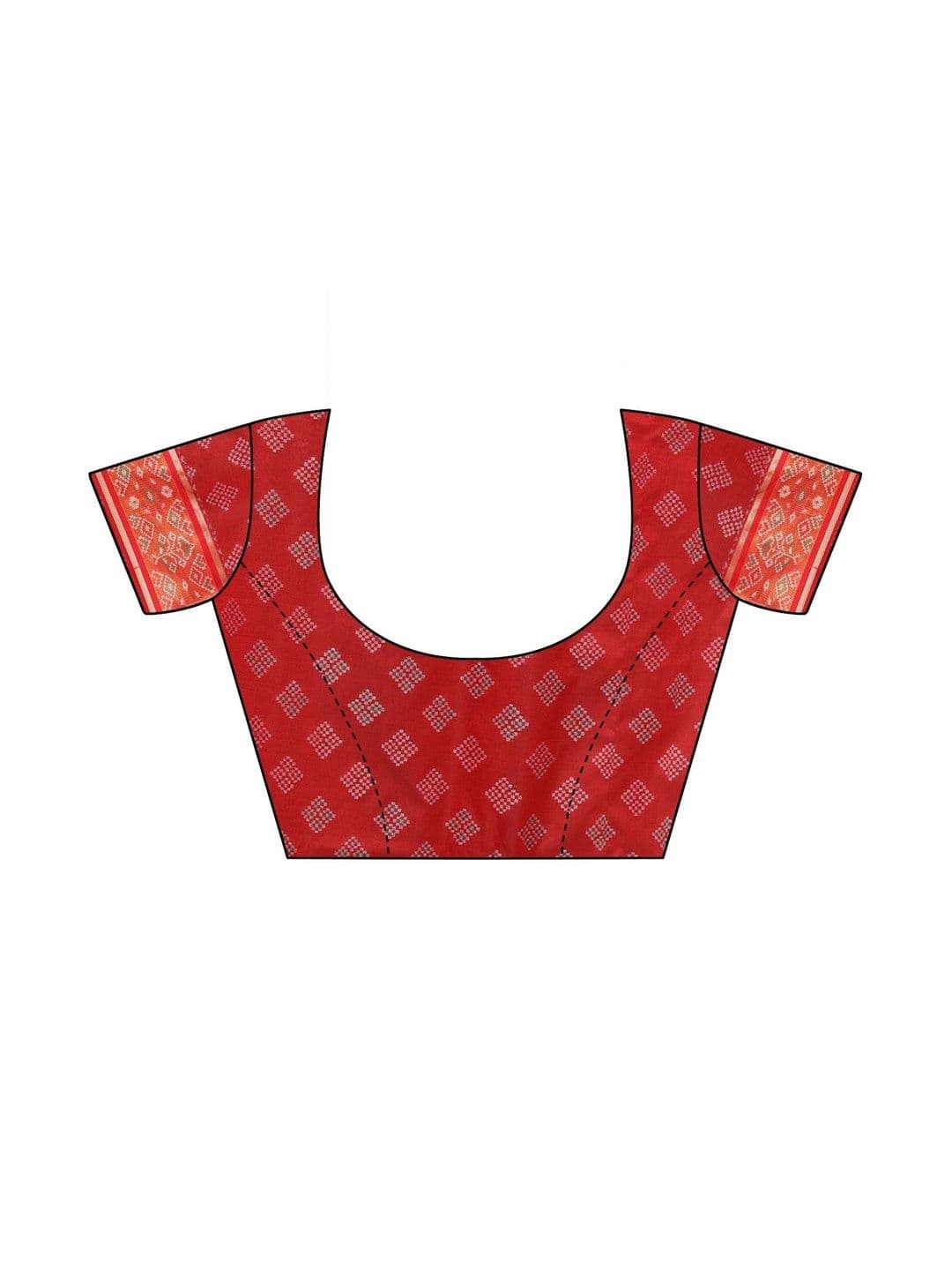 Sangria Women Ajrak Block Woven Design Saree thumbnail 7