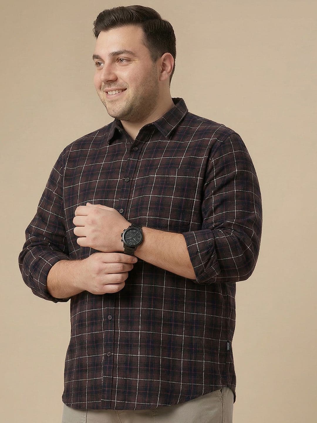 Sztori Plus Size Checked Casual Shirt - view 1