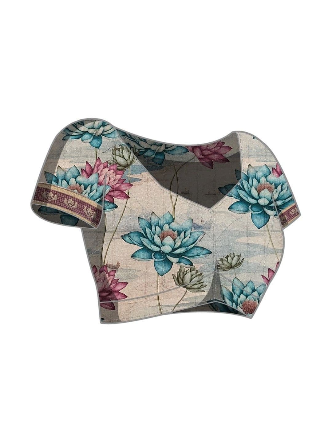 Suha Floral Silk Blend Saree thumbnail 5