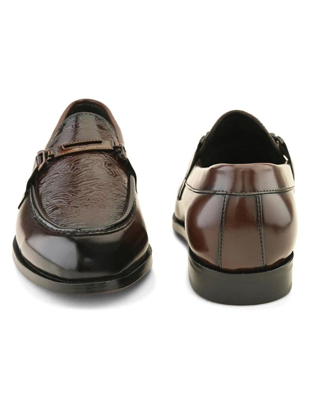 House of Pataudi Men Textured Loafers thumbnail 5
