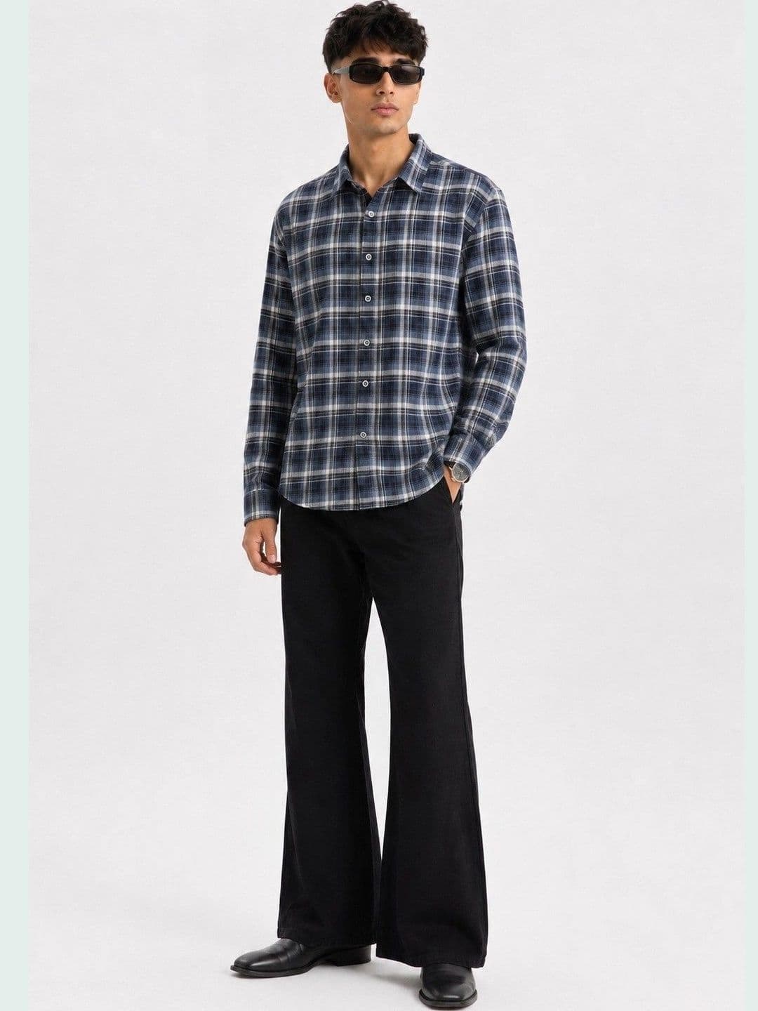 Yarndaze Men Tartan Checks Checked Casual Shirt thumbnail 4