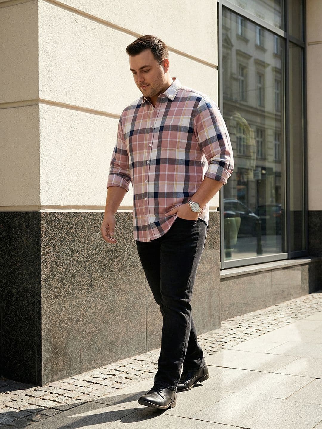 Sztori Checked Pure Cotton Casual Shirt thumbnail 3