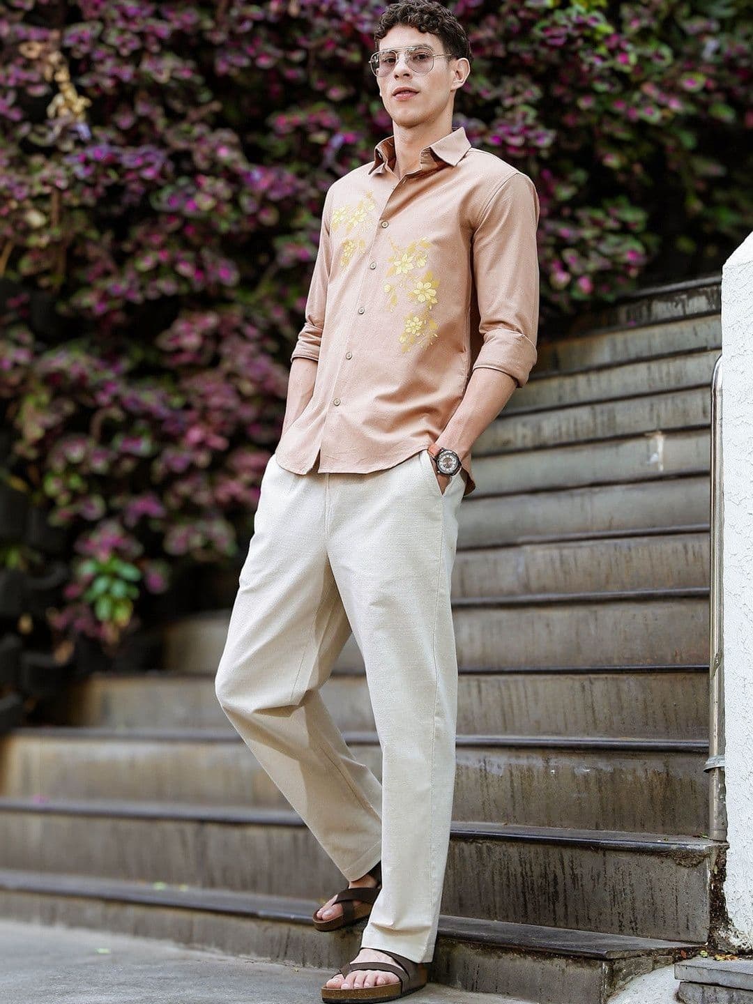 Eszett Men Floral Printed Casual Shirt thumbnail 3
