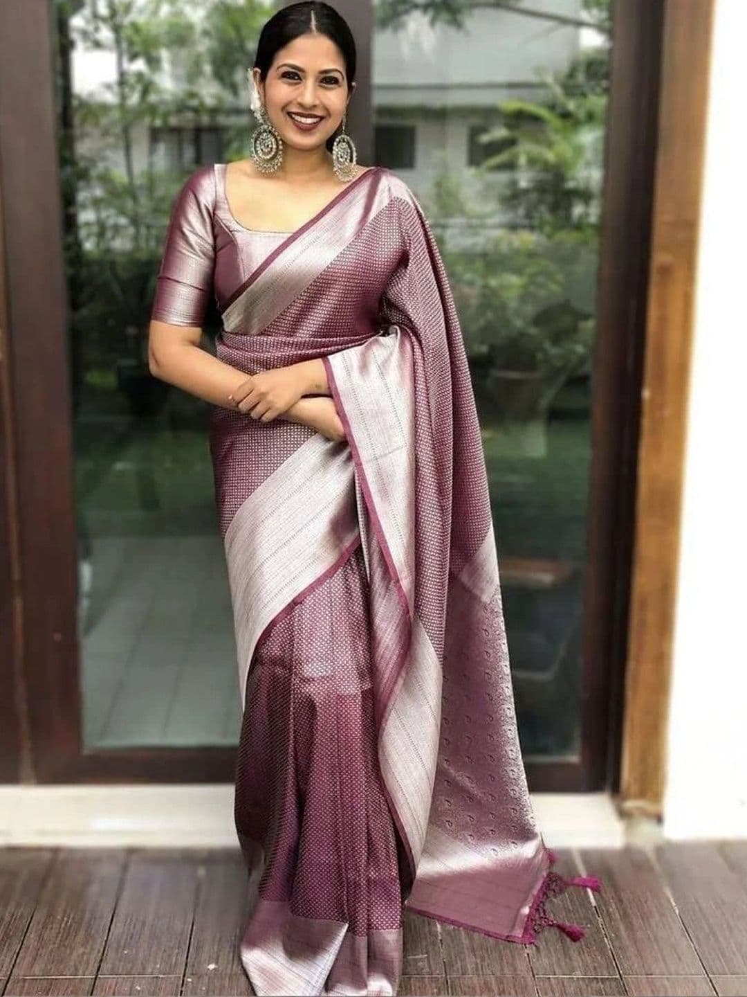 revika Woven Design Zari Art Silk Designer Kanjeevaram Saree thumbnail 4