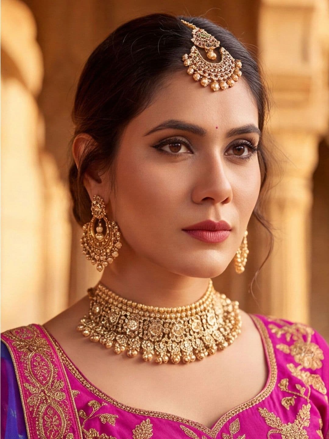 Mitera Embroidered Semi-Stitched Lehenga & Unstitched Blouse With Dupatta thumbnail 4