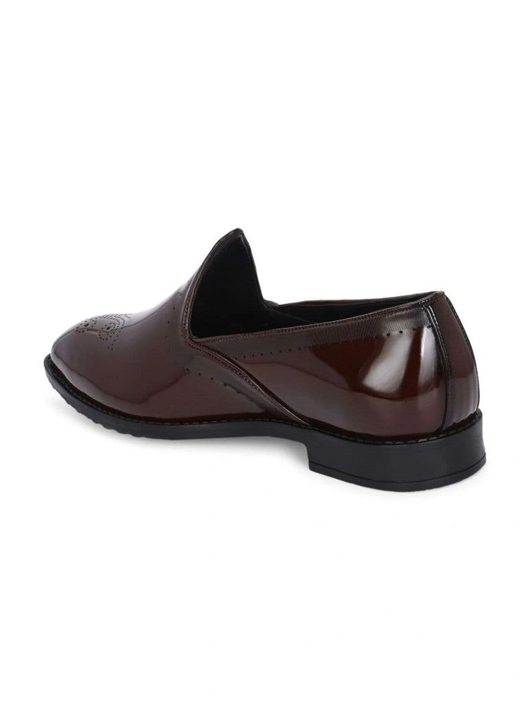 House of Pataudi Men Perforations Loafers thumbnail 7