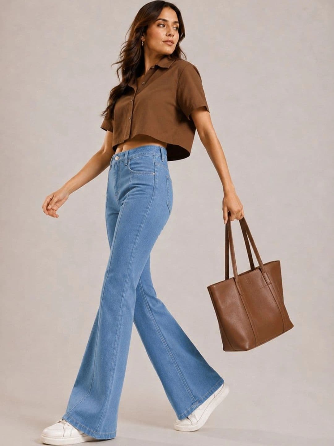 ZENTLY Women Jean Bootcut High-Rise Stretchable Jeans thumbnail 2