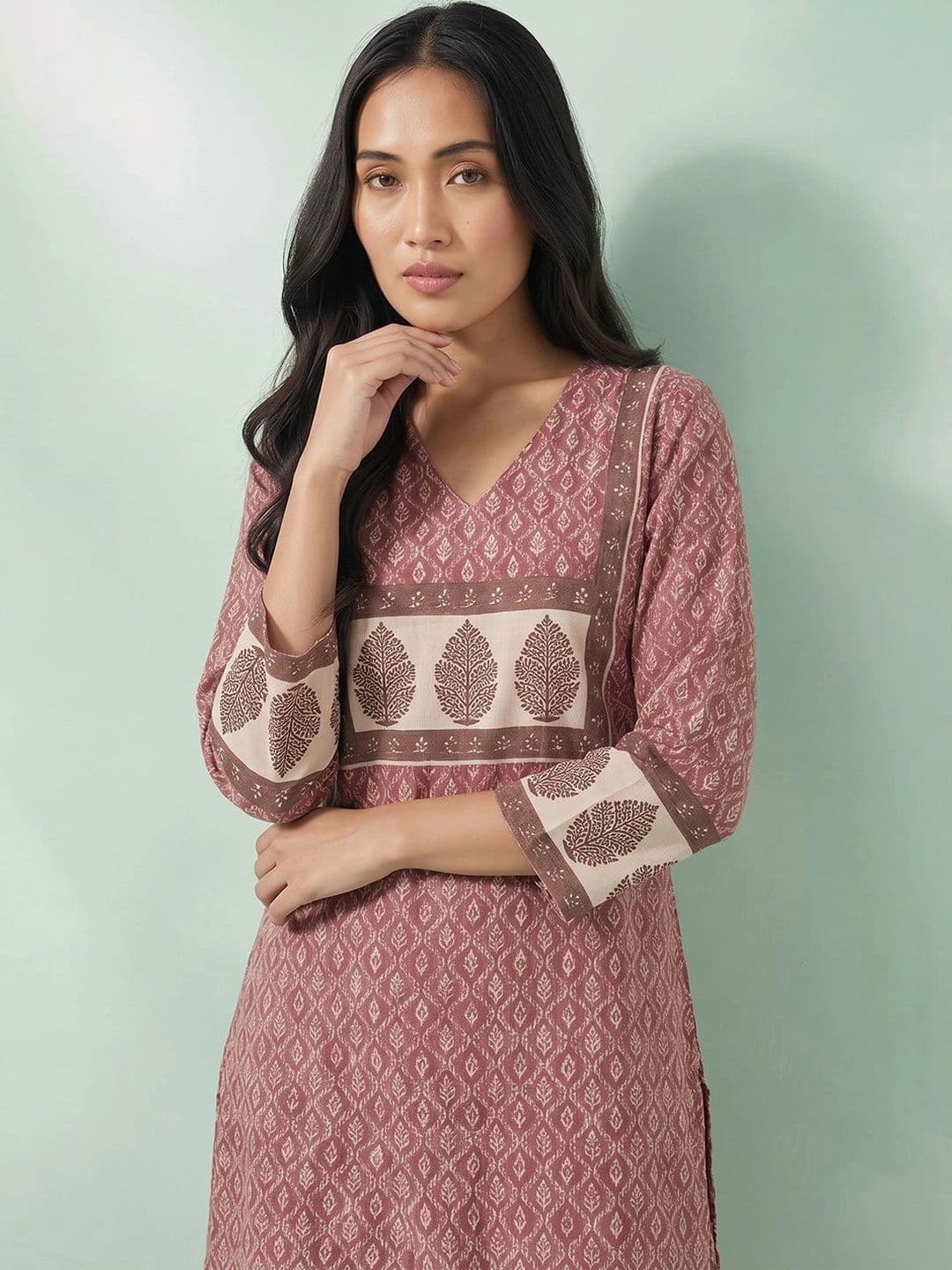 AADVIKA Women Ethnic Motifs Printed Kurta thumbnail 6