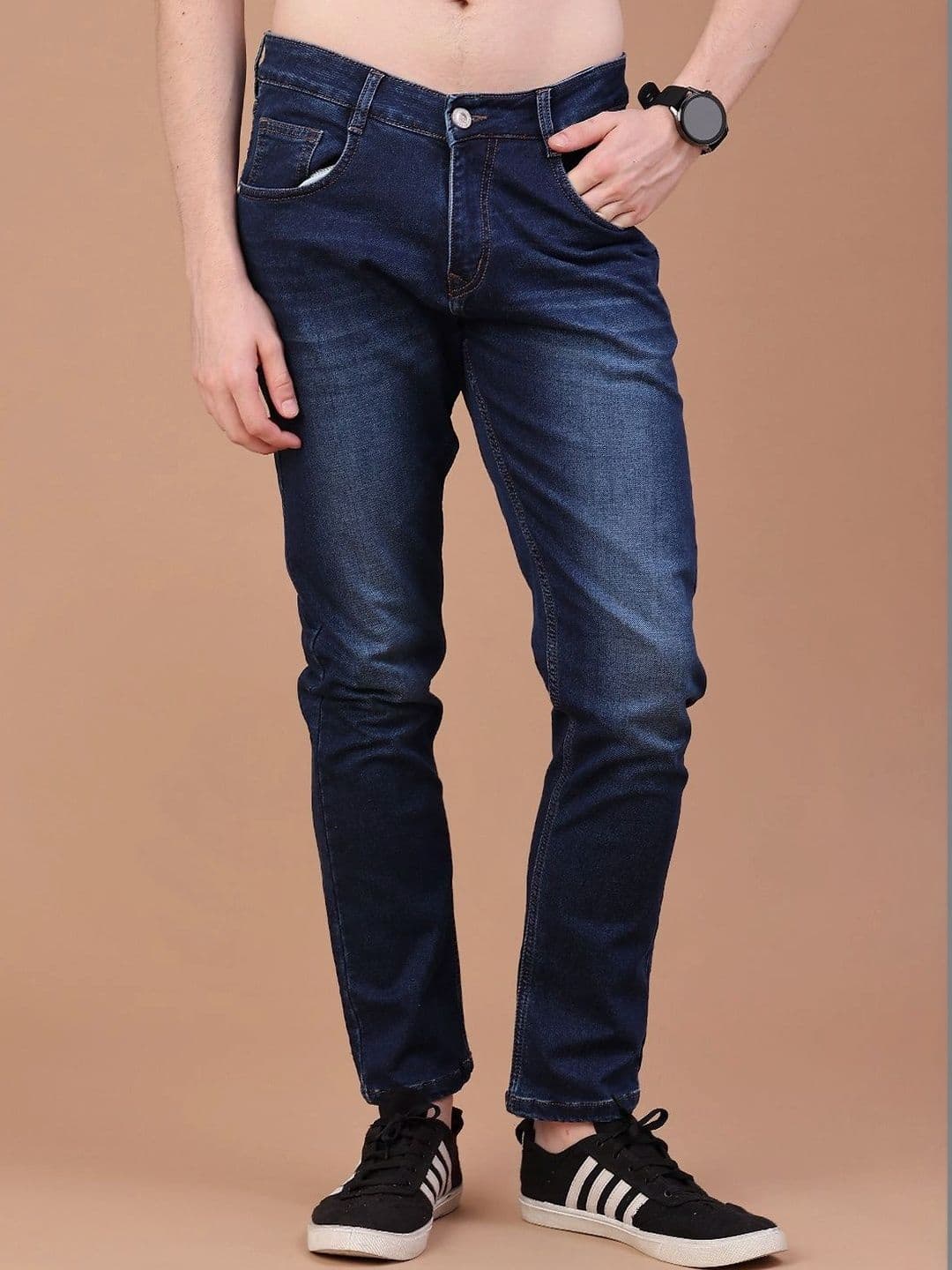 V-Mart Men Regular Fit Mid-Rise Low Distress Jeans - view 1