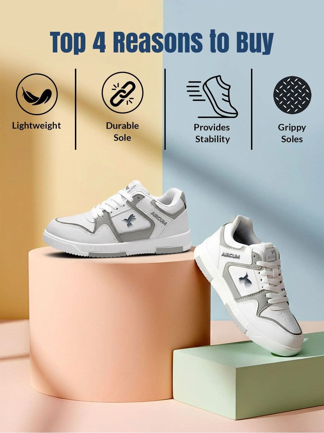 Aircum Men Mesh Running Non-Marking Shoes thumbnail 3