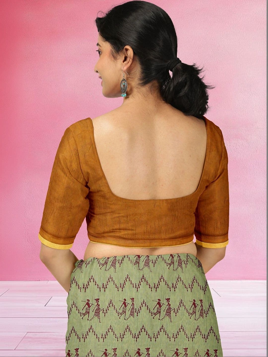 The Chennai Silks Warli Pure Cotton Fusion Taant Saree thumbnail 7
