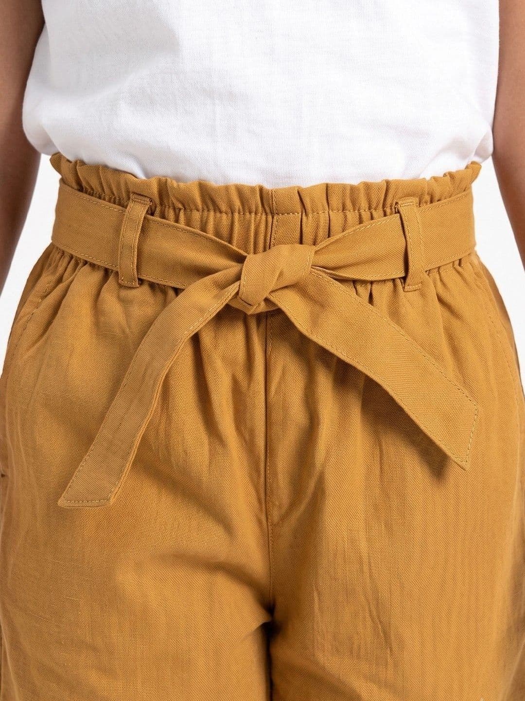 makemyfab Girls Linen Cropped Palazzos thumbnail 6