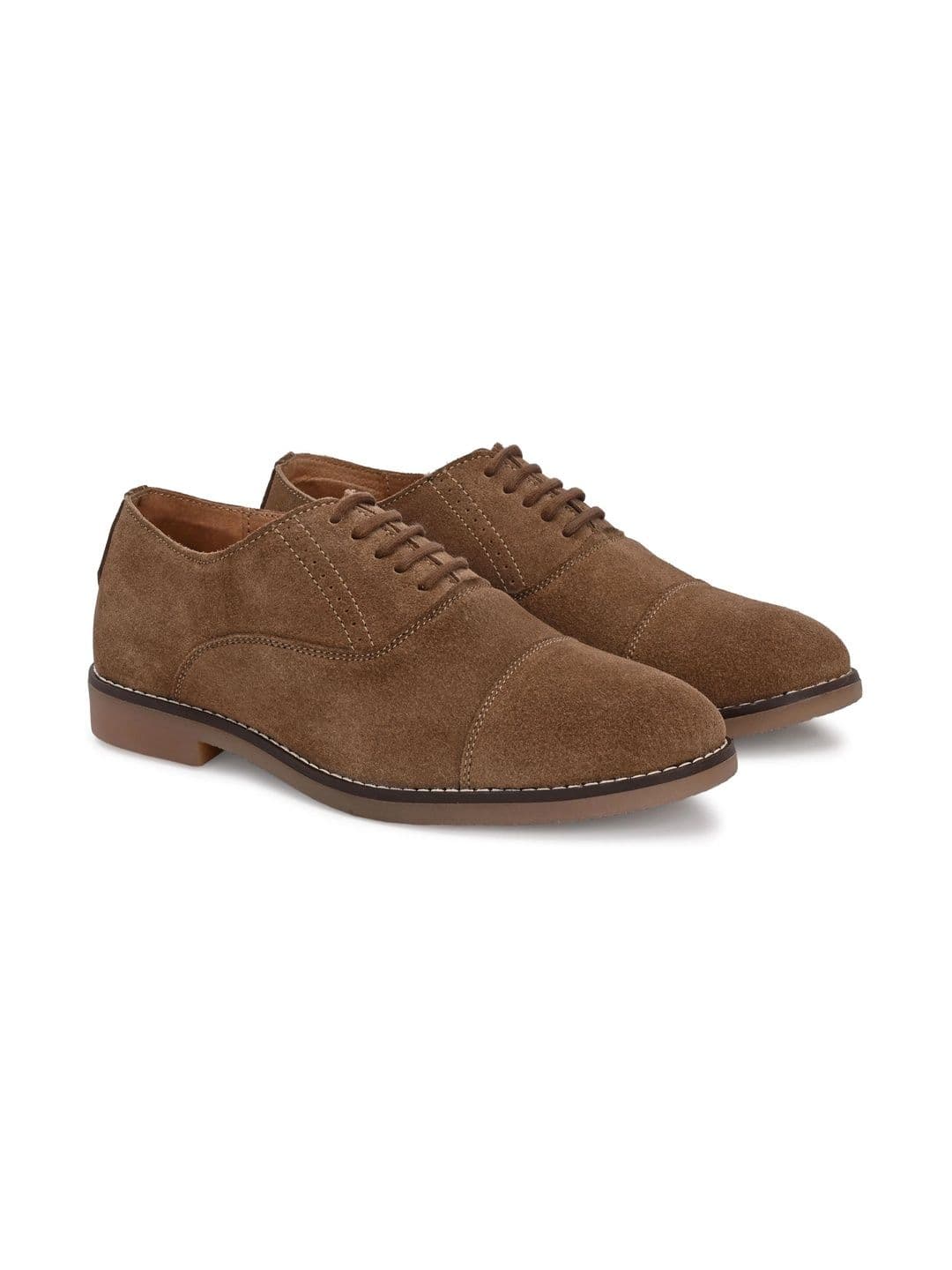Lushwalk Men Suede Round Toe Lace-Ups Oxfords Formal Shoes thumbnail 4