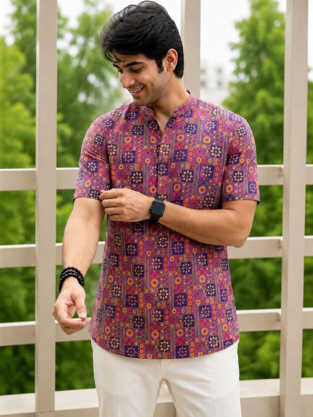 SKYWORRIX Men Ethnic Motifs Printed Kurta - view 1