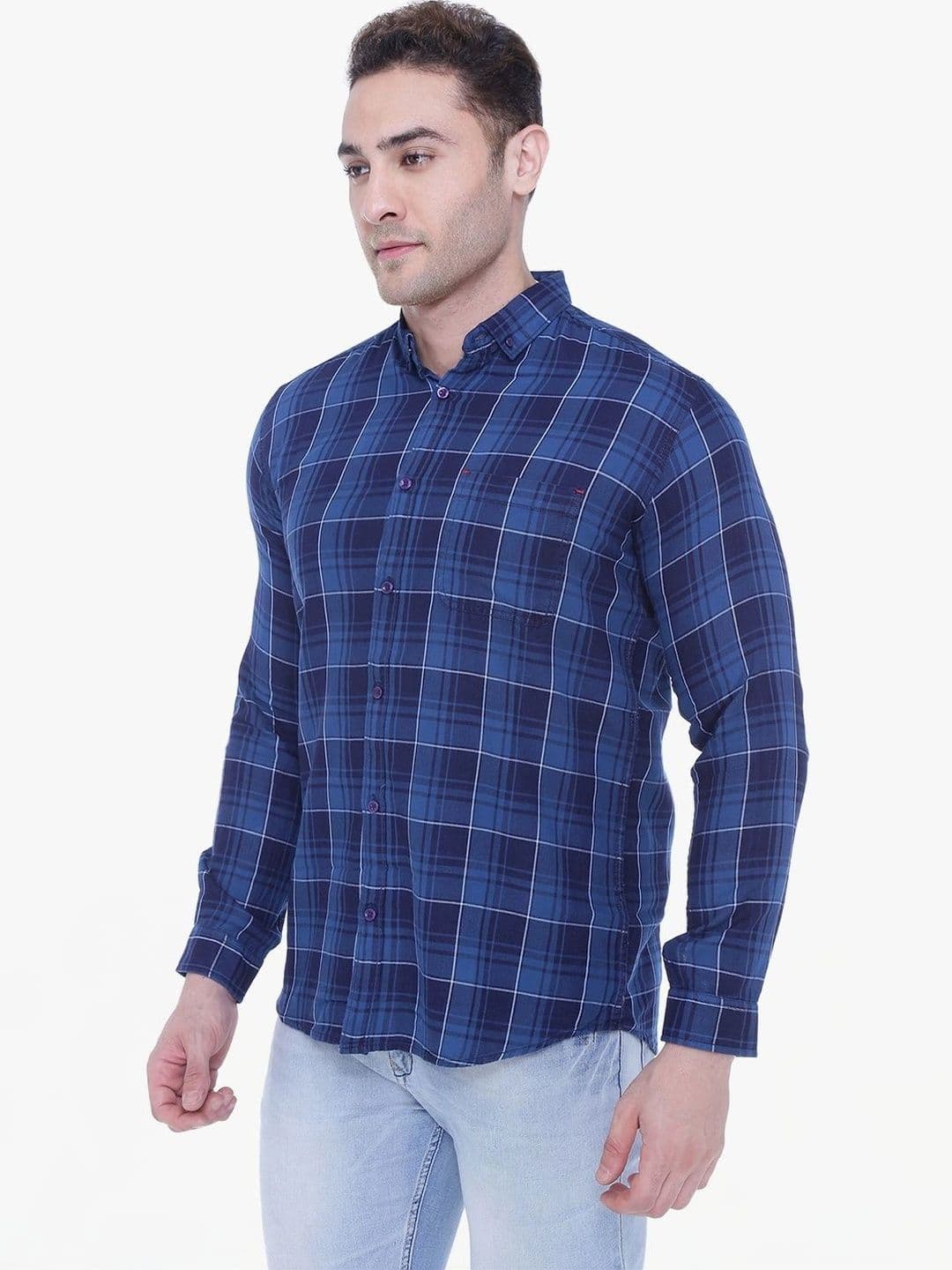 Kuons Men Classic Tartan Checks Checked Casual Shirt thumbnail 2