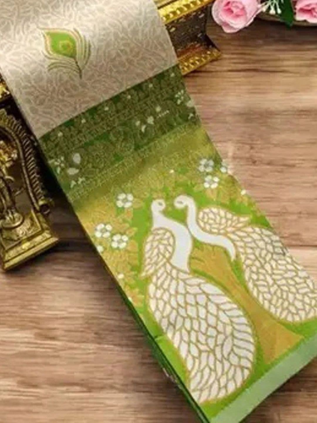 kantuba Zari Art Silk Banarasi Saree thumbnail 3