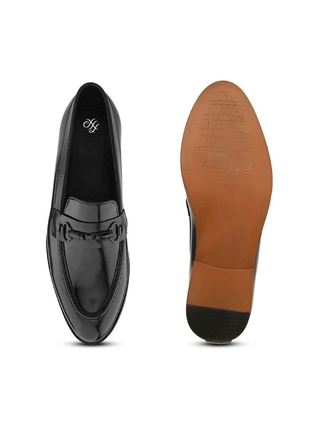 House of Pataudi Men Textured Loafers thumbnail 3