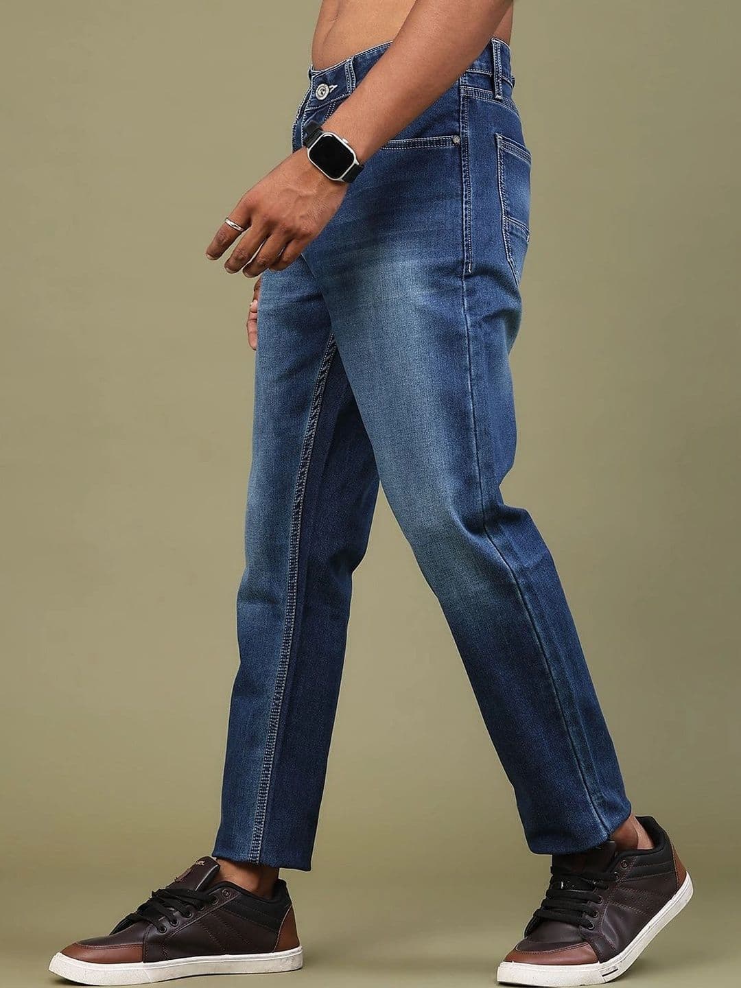 V-Mart Men Regular Fit Mid-Rise Low Distress Jeans thumbnail 2