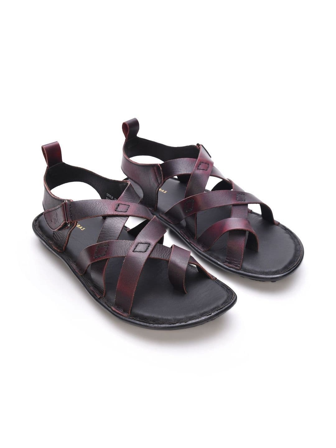 Mardi Gras Men Leather Comfort Sandals thumbnail 6