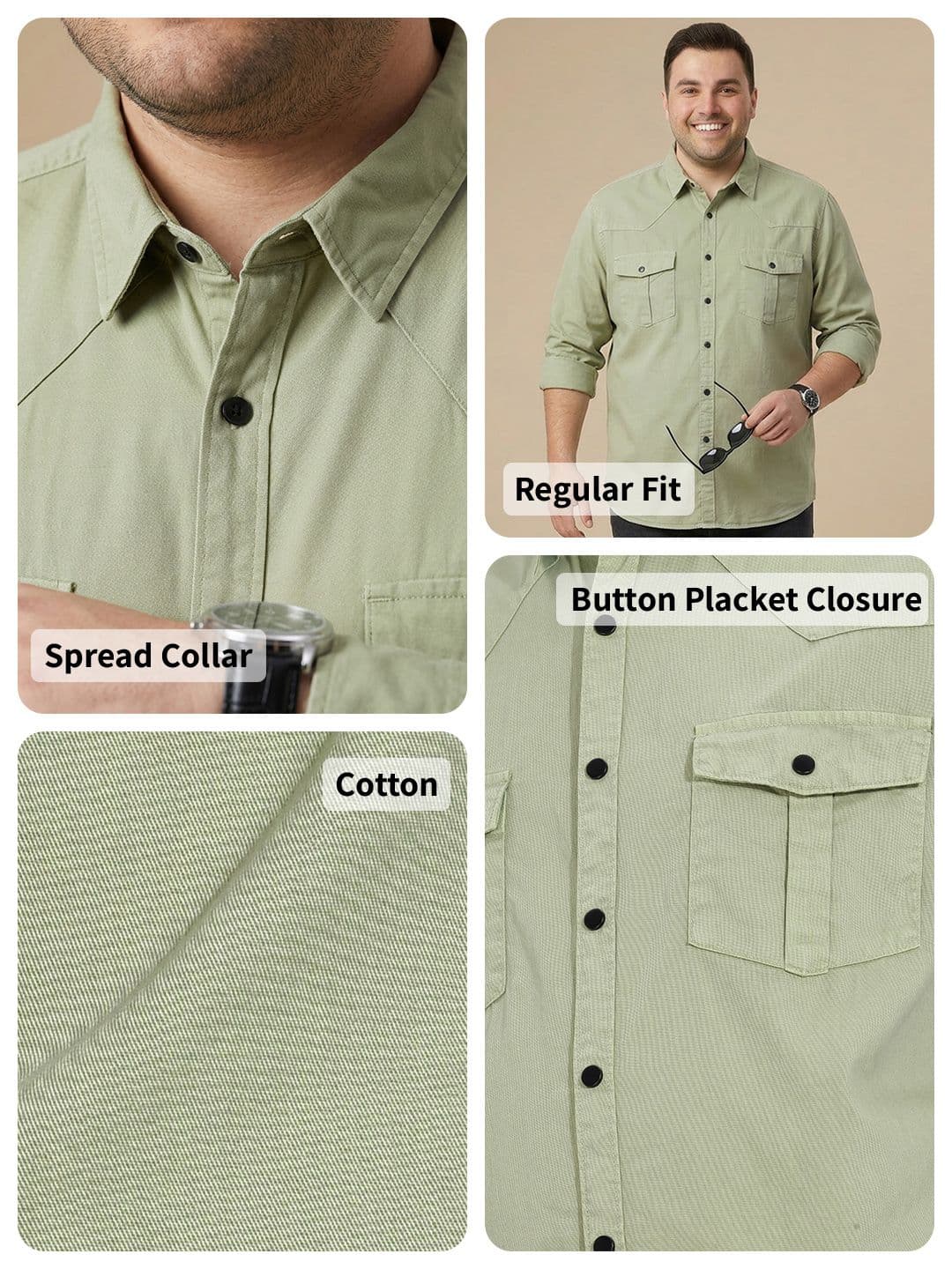 Sztori Spread Collar Pure Cotton Casual Shirt thumbnail 3