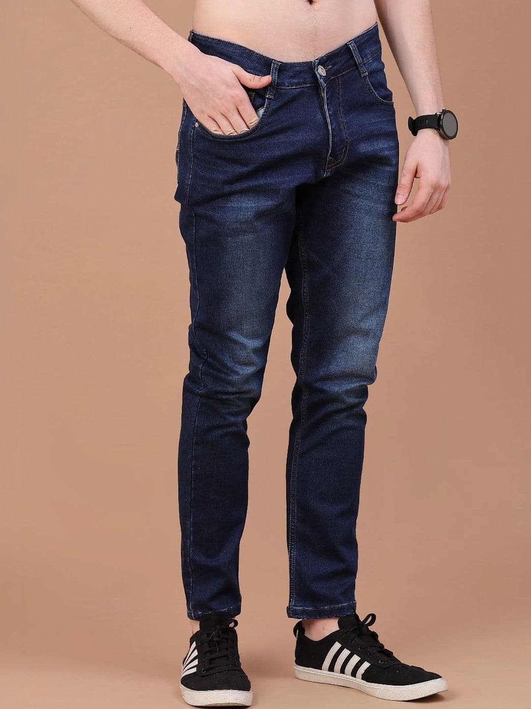 V-Mart Men Regular Fit Mid-Rise Low Distress Jeans thumbnail 5