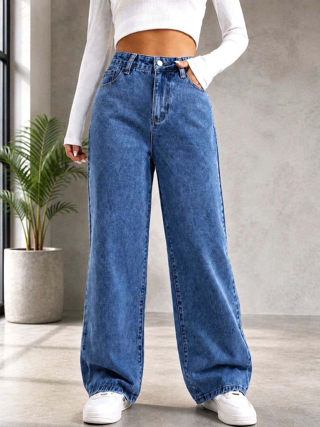 DENIMLOOK Women Flared High-Rise Light Fade Jeans - view 1