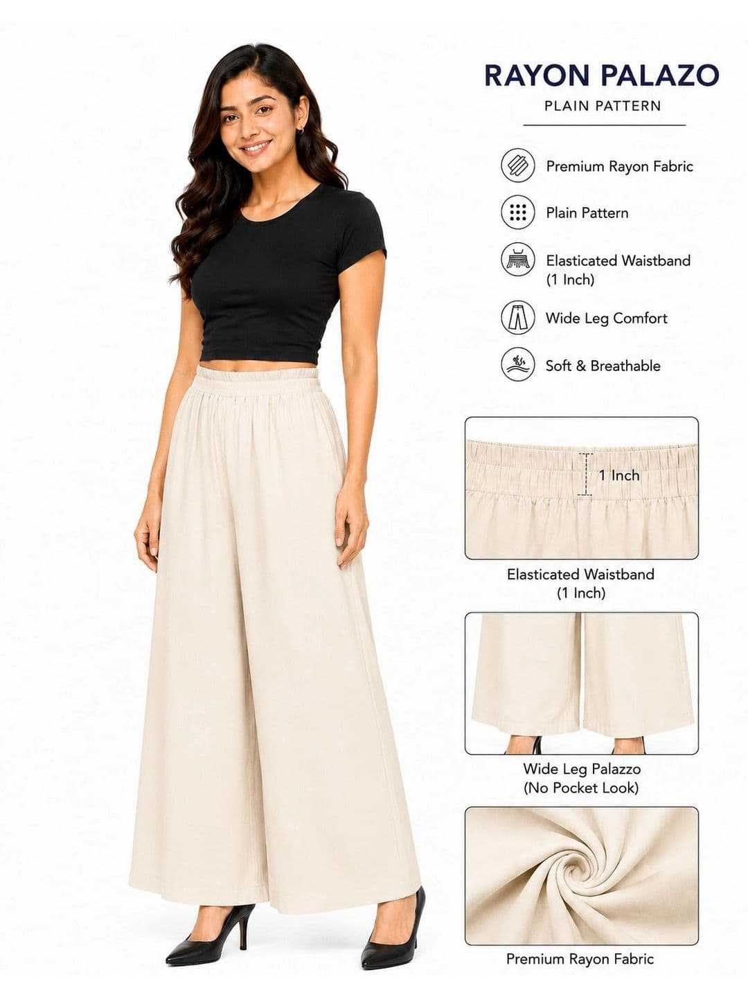 Threadbloom Women Knitted Palazzos thumbnail 2