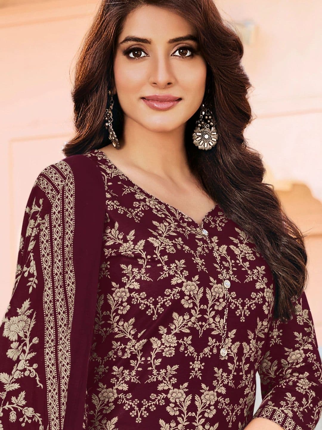 shree jeenmata collection Printed Pure Cotton Unstitched Dress Material thumbnail 4