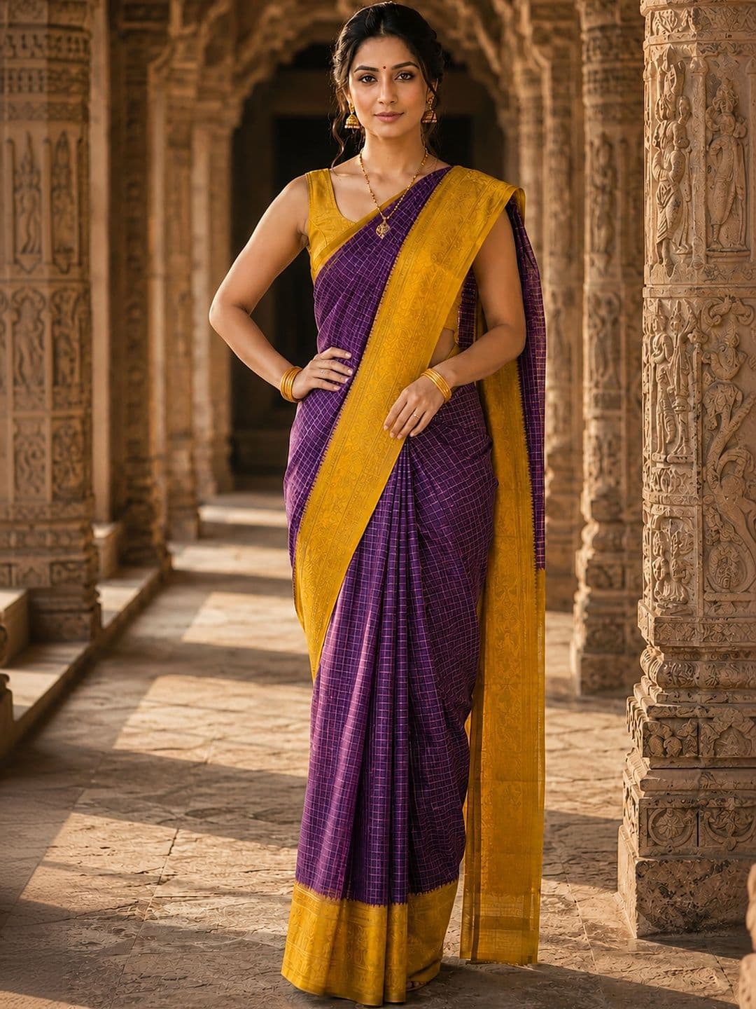 Dhaaga Ghar Woven Design Silk Blend Designer Banarasi Saree thumbnail 4