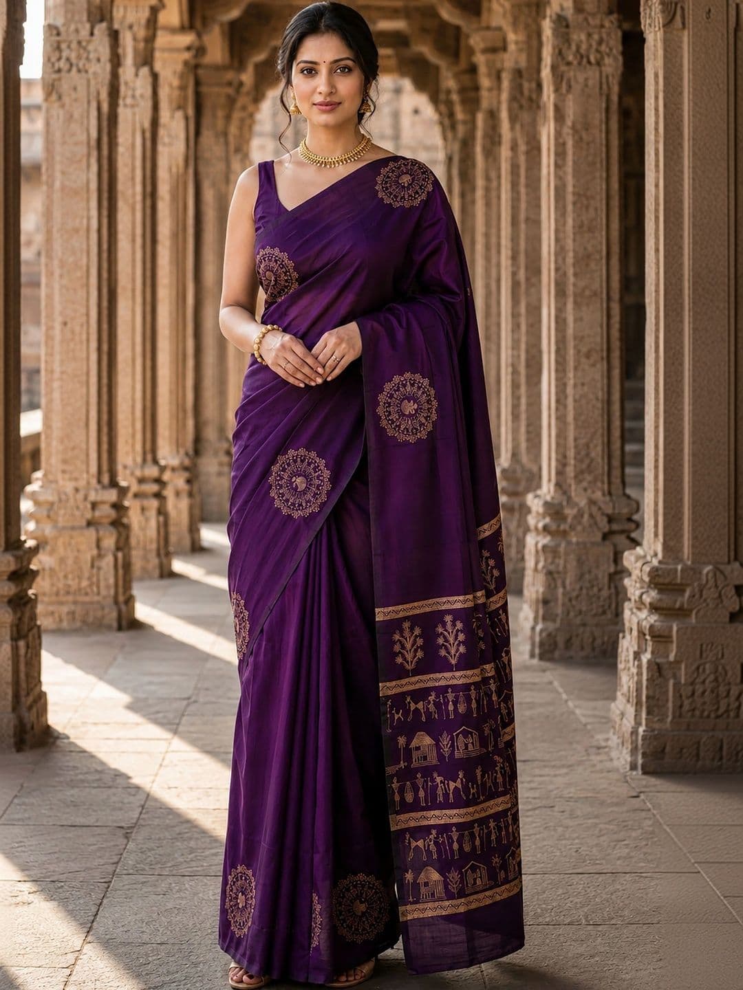 Dhaaga Ghar Woven Design Silk Blend Designer Banarasi Saree - view 1